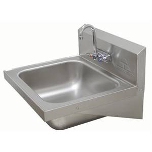 Advance Tabco 7-PS-45 16" x 20" x 5" Wall Mount Hand Sink w/ Faucet & Basket Drain
