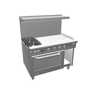 Southbend S48DC-3T 48" S-Series Range w/ Standard Oven & 36" Therm. Griddle