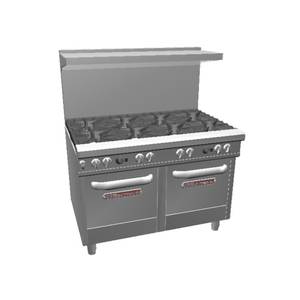 Southbend 4481EE 48" Ultimate Series Range w/ 8 Burners & 2 Space Saver Ovens