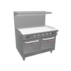 Southbend 448EE-4T 48" Ultimate Range w/ 48" Therm Griddle & 2 Space Saver Oven