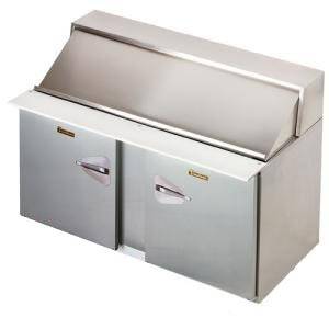Traulsen UPT6024-LR 60" Refrigerated Two-Section Compact Sandwich Prep Table