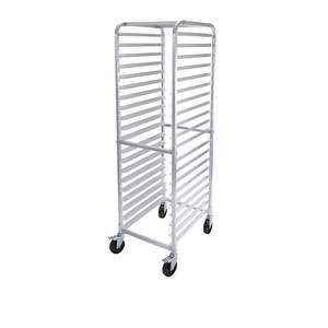 Winco AWRK-20 20 Pan Welded Aluminum Bun Pan Rack w/ 5in Casters