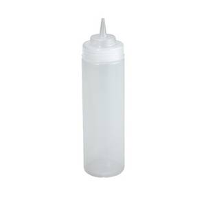 Winco PSW-24 6 Pack of 24oz Clear Wide Mouth Squeeze Bottles