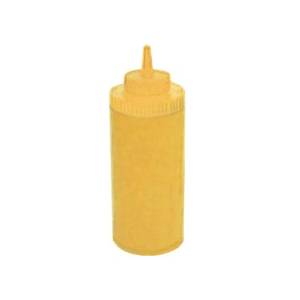 Winco PSW-16Y 6 Pack of 16oz Yellow Wide Mouth Squeeze Bottles