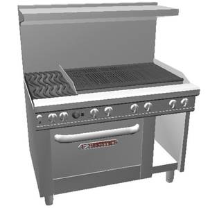 Southbend 4482AC-3C* 48" Ultimate Range - Wavy Grates, 36" Charbroiler & Cnv Oven