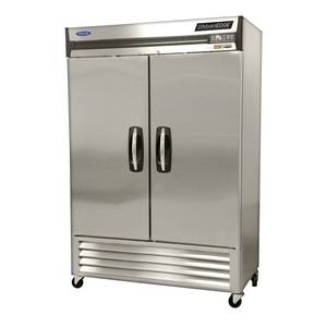 Nor-Lake NLF49-S 49cuft Stainless Steel Two Door Reach In Freezer