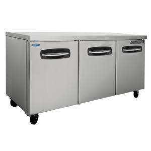 Nor-Lake NLUR72A 72.38in Stainless Steel Three Door Reach In Refrigerator