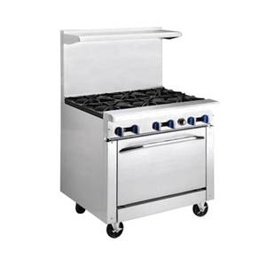 Market Forge R-R6 36in Stainless Steel Heavy Duty Range Gas w/ 6 Burners