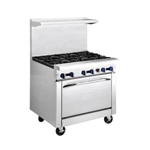 Market Forge R-R4G-12 36in Stainless Steel Heavy Duty Range Gas w/ 12in Griddle