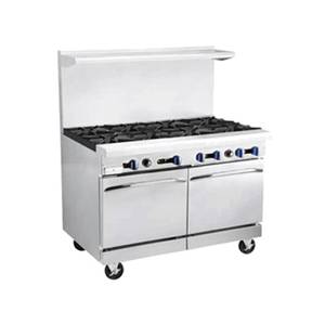 Market Forge R-RG48 48in Heavy Duty Range Gas w/ Griddle & 2 Ovens