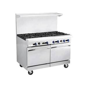 Market Forge R-RRG24-6 60in SS Heavy Duty Range Gas 6 Burners 24in Raised Griddle