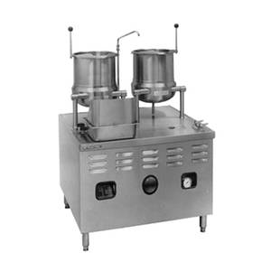 Market Forge MT6T6 Two 6gal SS Tilting Kettle Cabinet Base w/ 2/3 Steam Jacket