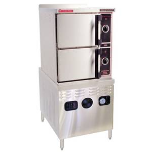 Market Forge ST-10M24E SS Electric Convection Steamer 2 Compartment 5 Pans 24kw