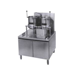Market Forge MT6T6G Two 6gal SS Tilting Kettle 36in Cabinet Base Gas 100 MBTUH