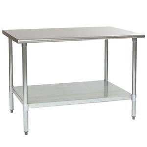 Eagle Group T3048SEB-1X Deluxe Work Table 48in x 30in Stainless Steel Work Top