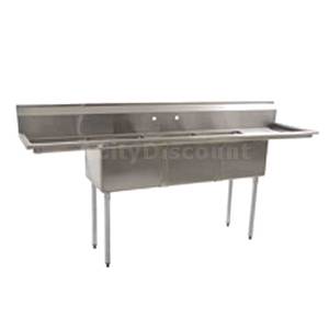 Eagle Group BPS-1854-3-18-FE BlendPort 18x18 (3) Compartment Stainless Steel Sink