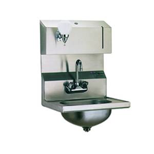 Eagle Group HSA-10-FDP-1X SS Wall Mount Hand Sink Faucet Towel & Soap Dispenser