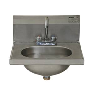 Eagle Group HSAD-10-F SS Wall Mount Hand Sink Mounted Gooseneck Faucet NSF