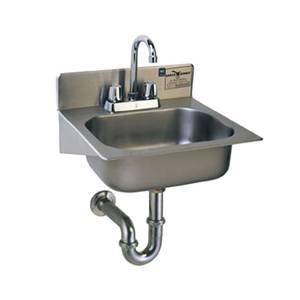 Eagle Group HSAE-10-FA-1X SS Wall Mount Hand Sink w/ Deck Mounted Faucet 14in x 10in