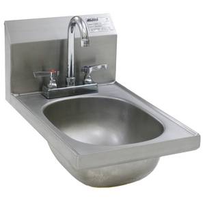 Eagle Group HSAND-10-F SS Wall Mount Hand Sink Deck Mounted Faucet NSF
