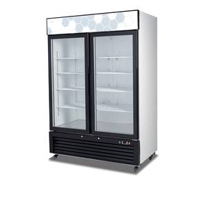 Migali C-49RM-HC 49 Cu.ft SS Reach-In Refrigerator Two Hinged Glass Door