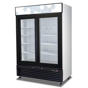 Migali C-49RS-HC 49 Cu.ft SS Reach In Refrigerator Two Sliding Glass Doors