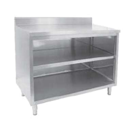 GSW USA CTN-P3048 48"x 30" 18 Gauge Stainless Steel Work Table w/ Cabinet Base