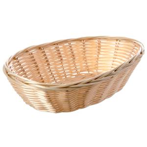 TableCraft 1174W 1 Dozen Tabletop Oval Basket Handwoven 9in x 6in x 2-1/4in 