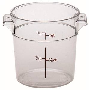 Cambro RFSCW1135 Round Storage Container Clear 1qt