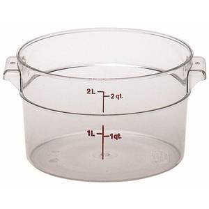 Cambro RFSCW2135 Round Storage Container Clear 2qt