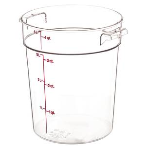 Cambro RFSCW4135 Round Storage Container Clear 4qt