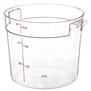 Cambro RFSCW6135 Round Storage Container Clear 6qt