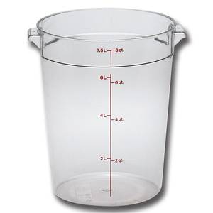 Cambro RFSCW8135 Round Storage Container Clear 8qt