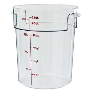 Cambro RFSCW22135 Clear 22 Qt Camwear Round Storage Container