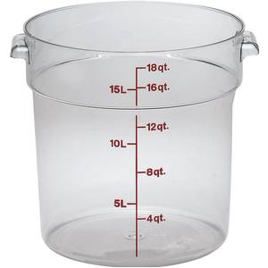 Cambro RFSCW18135 Clear 18 Qt Camwear Round Storage Container