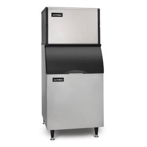 Ice-O-Matic ICE0400FA+ B40PS 505lb Full Cube Ice Machine Normal Discharge & 344lb Ice Bin