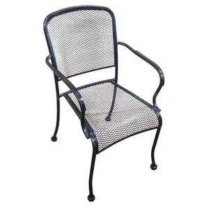 H&D Commercial Seating MC19A Outdoor Wrought Iron Stackable Arm Chair