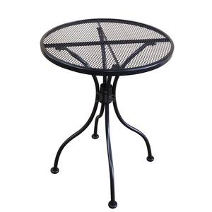 H&D Commercial Seating MT24R 24in Round Top Outdoor Wrought Iron Table