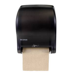 San Jamar T8400TBK Black Hands Free Paper Towel Dispenser