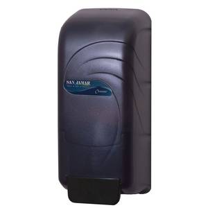 San Jamar S890TBK Black Wall Mounted Soap Dispenser