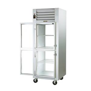 Traulsen G11005P 30" Half Glass Door Pass-Thru Refrigerator Left/Right Hinge