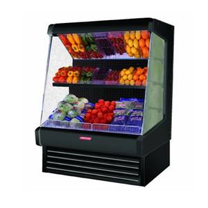 Howard McCray SC-OP30E-4L-B-LS 51"x60" Refrigerated Ovation Produce Open Display Case Black