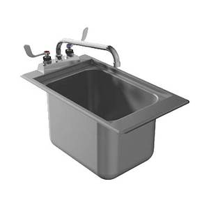 Advance Tabco DBS-1 13"x19" Stainless Steel Drop-In Bar Sink w/ 4" Faucet