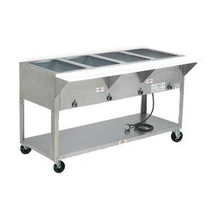 Advance Tabco HF-4E-120 62" Electric 4 Well Hot Food Table w/ SS Top 120v