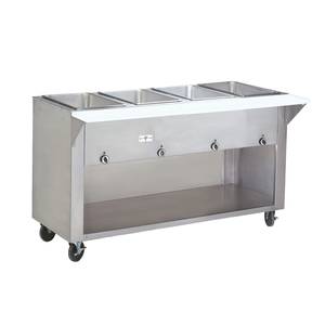 Advance Tabco HF-4E-240-BS 62" Electric 4 Wells Hot Food Table w/ S/s Cabinet Base 240v