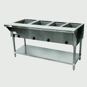 Advance Tabco SW-4E-240 62" Electric 4 Sealed Hot Food Wells Table w/ Drains 240v