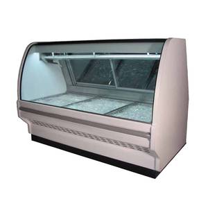 Howard McCray SC-CMS40E-4C-BE 51" Refrigerated Red Meat Display Case Curved Glass Black