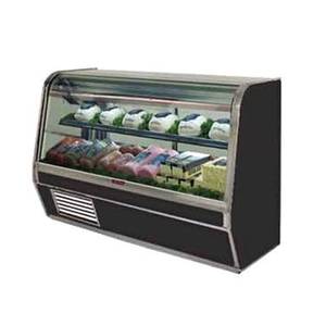 Howard McCray SC-CDS32E-4C-BE-LS 50" Refrigerated Curved Glass Deli Display Case Black