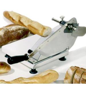 Louis Tellier 703SF1P Bron Coucke Stainless Steel Bread Slicer w/ Adjustable Stop