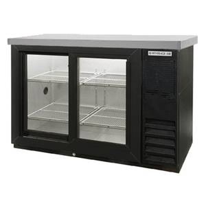 Beverage Air BB48HC-1-GS-B-27 48" 2-Sliding Glass Door Backbar Storage Cabinet Black